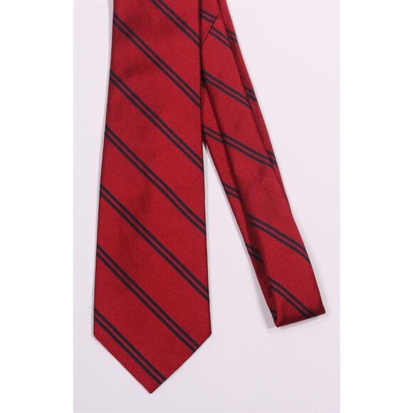 Brooks Brothers BrooksGate Vintage Red Navy Blue Repp Silk Twill Necktie Tie - Picture 3 of 6